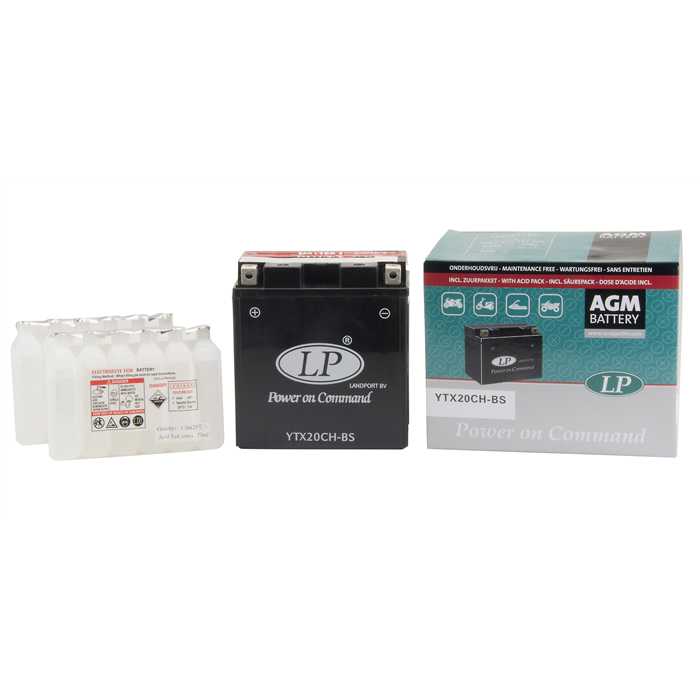 Batterie avec pack d'acide YTX20CH-BS